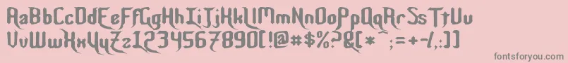 NightwarriorNormal Font – Gray Fonts on Pink Background