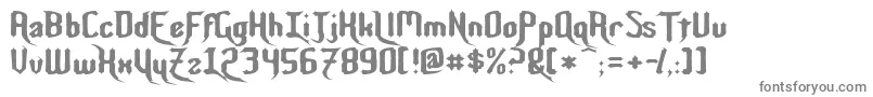 NightwarriorNormal Font – Gray Fonts on White Background