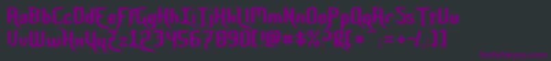 fuente NightwarriorNormal – Fuentes Moradas Sobre Fondo Negro