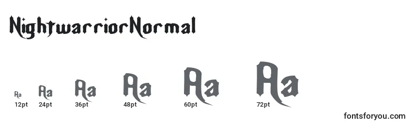 NightwarriorNormal Font Sizes