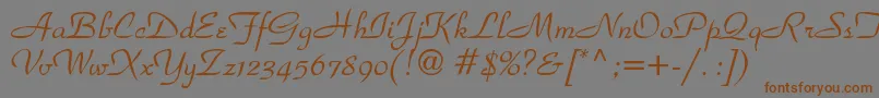 ParkadbNormal Font – Brown Fonts on Gray Background