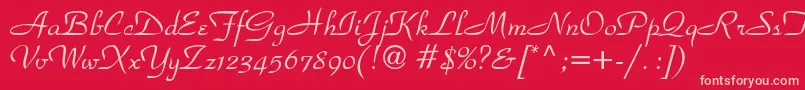 ParkadbNormal Font – Pink Fonts on Red Background