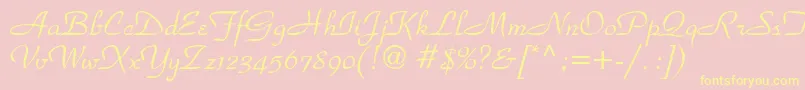 ParkadbNormal Font – Yellow Fonts on Pink Background