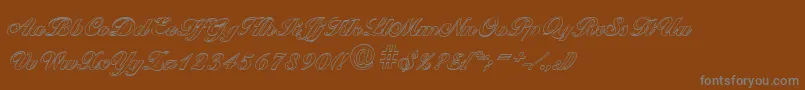 Шрифт BallantinesoutlineHeavyRegular – серые шрифты на коричневом фоне