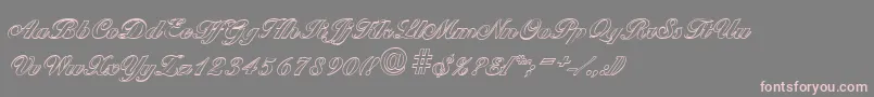 BallantinesoutlineHeavyRegular Font – Pink Fonts on Gray Background