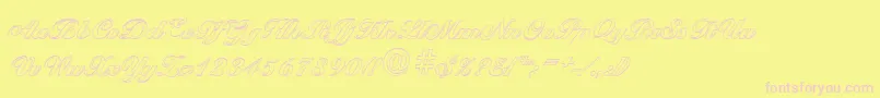 BallantinesoutlineHeavyRegular Font – Pink Fonts on Yellow Background