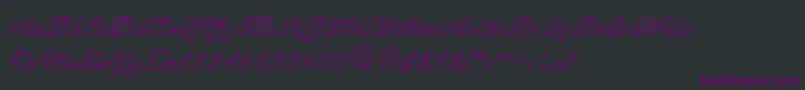 BallantinesoutlineHeavyRegular Font – Purple Fonts on Black Background