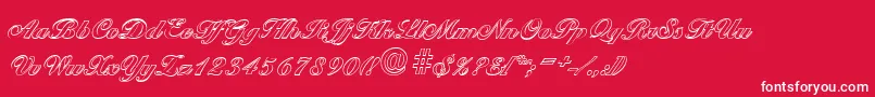 BallantinesoutlineHeavyRegular Font – White Fonts on Red Background