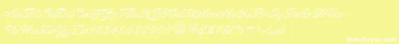 BallantinesoutlineHeavyRegular Font – White Fonts on Yellow Background