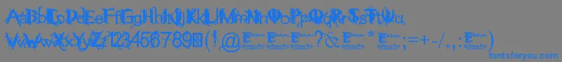 ThinkMeWickedDemo Font – Blue Fonts on Gray Background