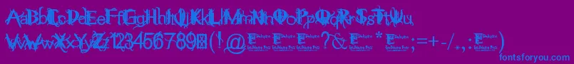 ThinkMeWickedDemo Font – Blue Fonts on Purple Background