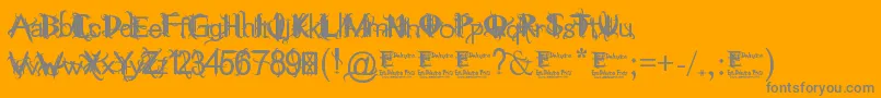 ThinkMeWickedDemo Font – Gray Fonts on Orange Background