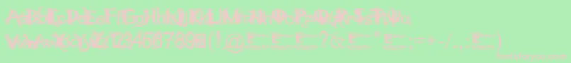 Шрифт ThinkMeWickedDemo – розовые шрифты на зелёном фоне