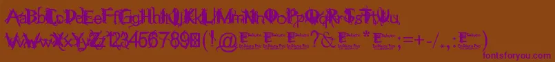 ThinkMeWickedDemo Font – Purple Fonts on Brown Background