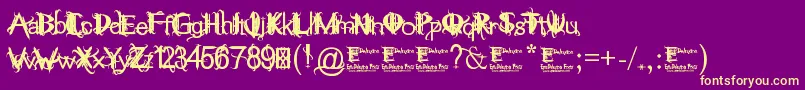 ThinkMeWickedDemo Font – Yellow Fonts on Purple Background