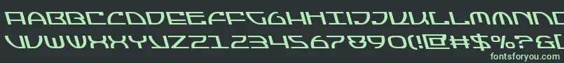 Jumptroopsleft Font – Green Fonts on Black Background