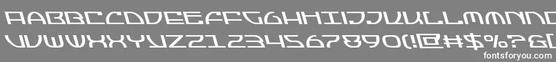 フォントJumptroopsleft – 灰色の背景に白い文字