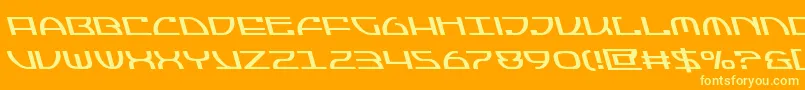 Jumptroopsleft Font – Yellow Fonts on Orange Background