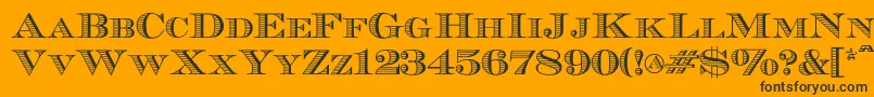 Шрифт Ecuyerr0902 – чёрные шрифты на оранжевом фоне