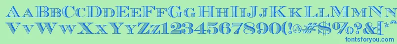 Шрифт Ecuyerr0902 – синие шрифты на зелёном фоне