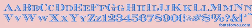 Шрифт Ecuyerr0902 – синие шрифты на розовом фоне