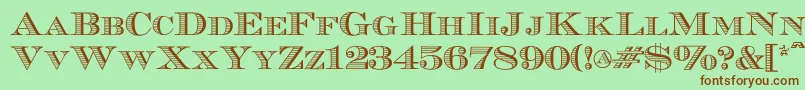 Шрифт Ecuyerr0902 – коричневые шрифты на зелёном фоне