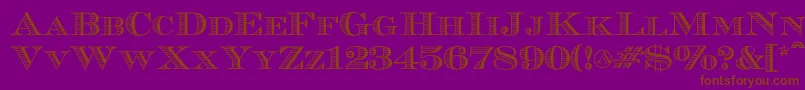 フォントEcuyerr0902 – 紫色の背景に茶色のフォント