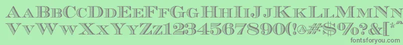 フォントEcuyerr0902 – 緑の背景に灰色の文字
