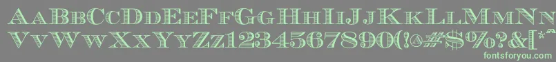 フォントEcuyerr0902 – 灰色の背景に緑のフォント