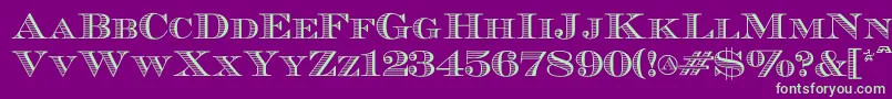 Ecuyerr0902 Font – Green Fonts on Purple Background