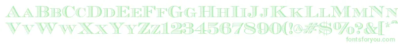 Ecuyerr0902-Schriftart – Grüne Schriften auf weißem Hintergrund