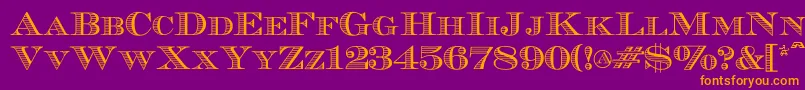 Ecuyerr0902 Font – Orange Fonts on Purple Background