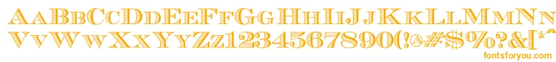 Ecuyerr0902-Schriftart – Orangefarbene Schriften auf weißem Hintergrund