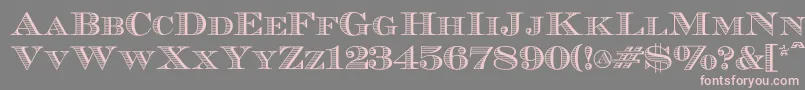 Ecuyerr0902-fontti – vaaleanpunaiset fontit harmaalla taustalla
