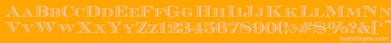 Ecuyerr0902 Font – Pink Fonts on Orange Background