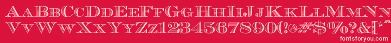 Ecuyerr0902-Schriftart – Rosa Schriften auf rotem Hintergrund