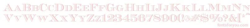 Ecuyerr0902-fontti – vaaleanpunaiset fontit valkoisella taustalla