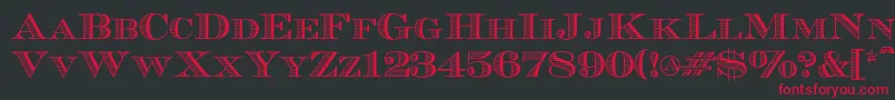フォントEcuyerr0902 – 黒い背景に赤い文字