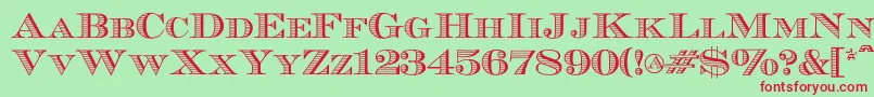 Ecuyerr0902 Font – Red Fonts on Green Background