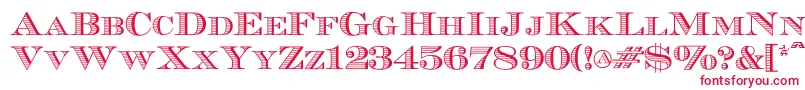 フォントEcuyerr0902 – 白い背景に赤い文字