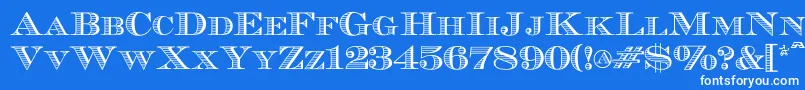 フォントEcuyerr0902 – 青い背景に白い文字