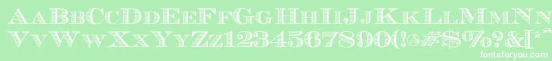 フォントEcuyerr0902 – 緑の背景に白い文字