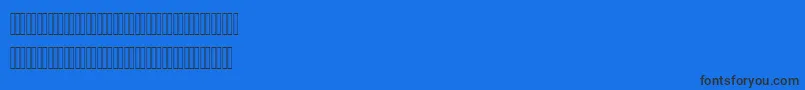 Czcionka AlharfaljadidOne – czarne czcionki na niebieskim tle