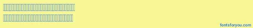 AlharfaljadidOne-Schriftart – Blaue Schriften auf gelbem Hintergrund