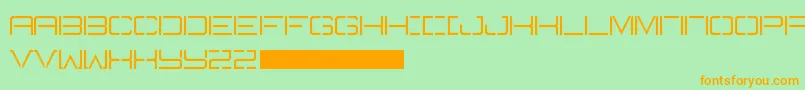 Police Battlecry – polices orange sur fond vert