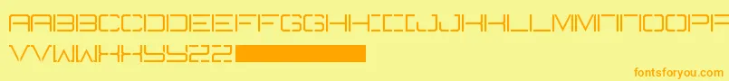 Battlecry-fontti – oranssit fontit keltaisella taustalla