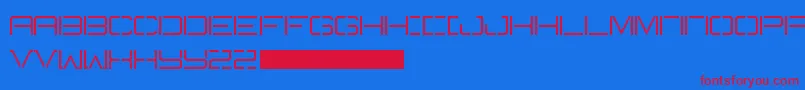 フォントBattlecry – 赤い文字の青い背景