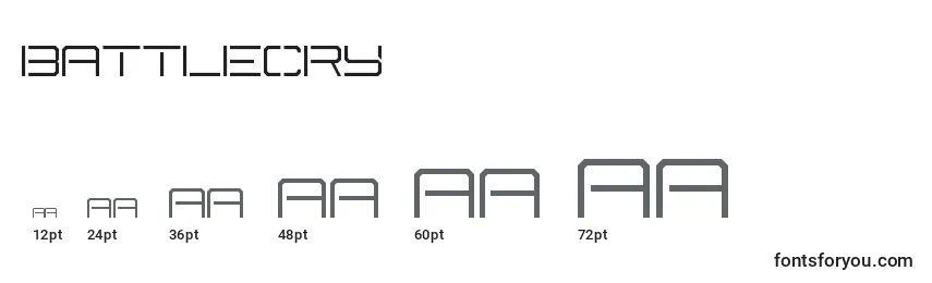 Battlecry Font Sizes