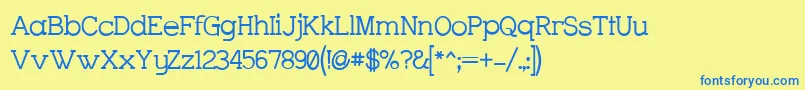 CharringtonSemibold Font – Blue Fonts on Yellow Background
