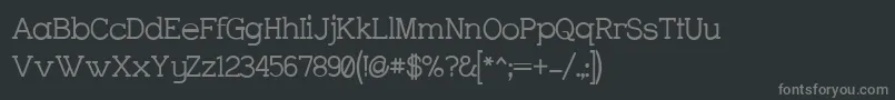CharringtonSemibold Font – Gray Fonts on Black Background